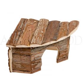 Domek dřevěný s kůrou-rohový 30x30x16cm