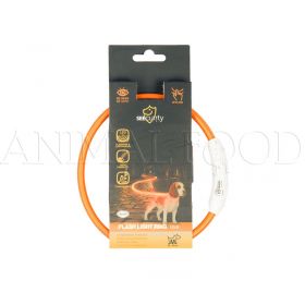 Obojek pro psa Flash Light USB 30-45cm oranžový