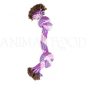 Hračka pro psa premium lano s 2 uzly 35cm fialové