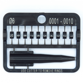 Kroužky E-Z Split Ring číselné, průměr 6mm černé 10ks