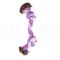 Hračka pro psa premium lano s 2 uzly 35cm fialové
